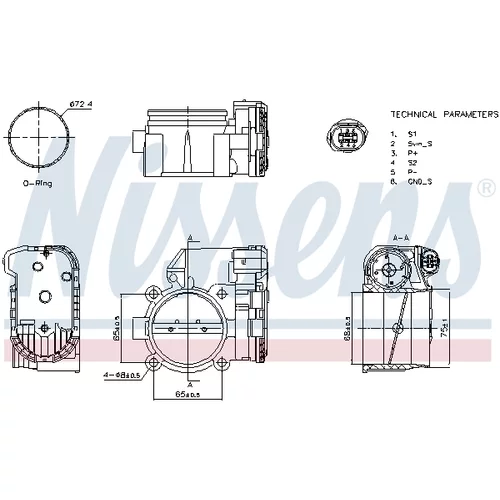 Hrdlo škrtiacej klapky 955069 /NISSENS/ - obr. 5