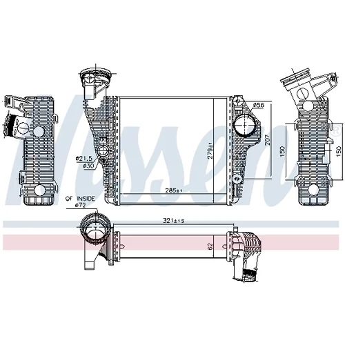 Chladič plniaceho vzduchu 961435 /NISSENS/ - obr. 4