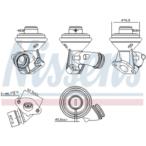 EGR ventil 98228 /NISSENS/ - obr. 6