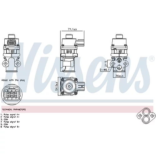 EGR ventil NISSENS 98368