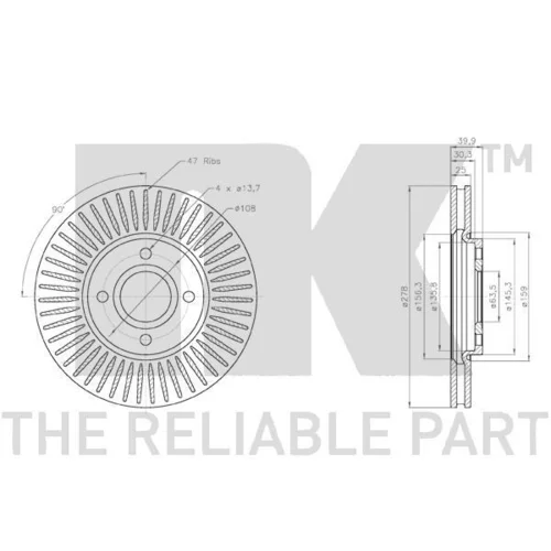 Brzdový kotúč 3125103 /NK/ - obr. 2
