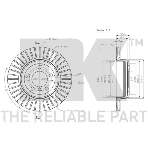 Brzdový kotúč 311578 /NK/ - obr. 2