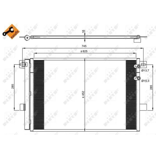 Kondenzátor klimatizácie 350041 /NRF/ - obr. 5