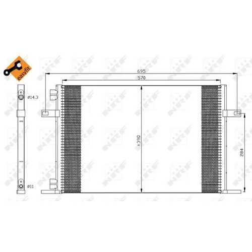 Kondenzátor klimatizácie 35311 /NRF/ - obr. 1