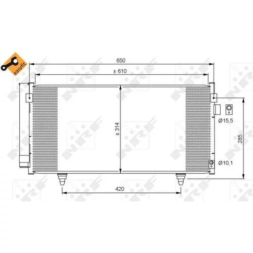Kondenzátor klimatizácie 35855 /NRF/ - obr. 4
