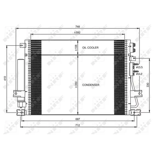 Kondenzátor klimatizácie 35966 /NRF/ - obr. 4