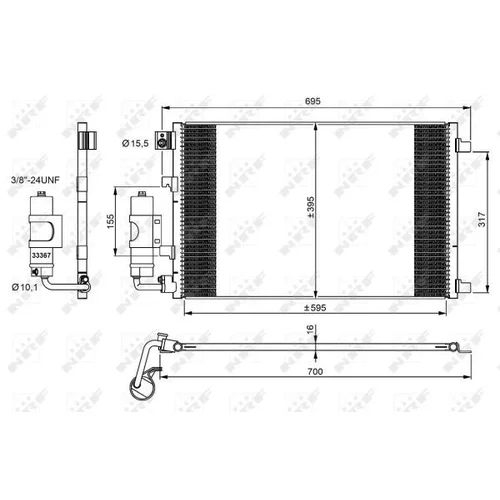 Kondenzátor klimatizácie 35973 /NRF/ - obr. 5