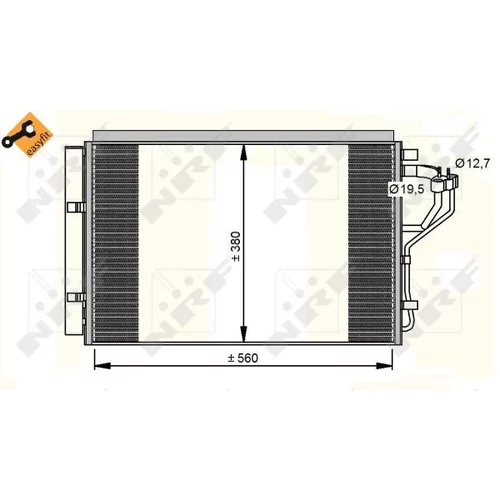 Kondenzátor klimatizácie 35996 /NRF/ - obr. 2