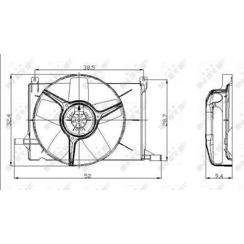 Ventilátor chladenia motora 47009 /NRF/ - obr. 1