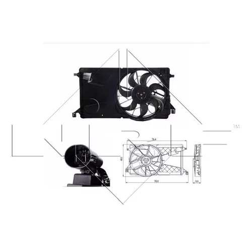 Ventilátor chladenia motora NRF 47291
