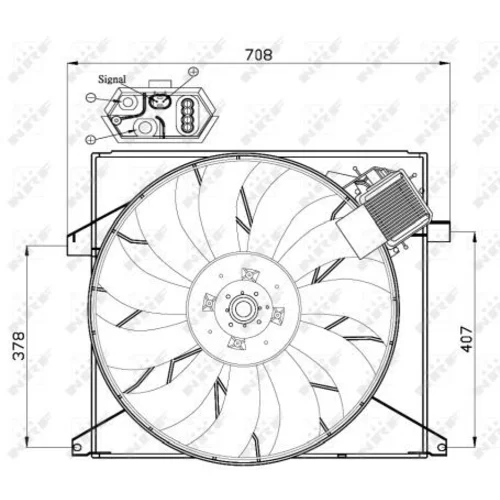 Ventilátor chladenia motora 47446 /NRF/ - obr. 2
