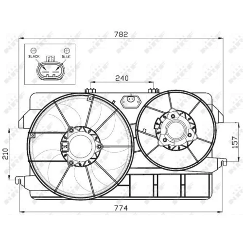 Ventilátor chladenia motora 47452 /NRF/ - obr. 2