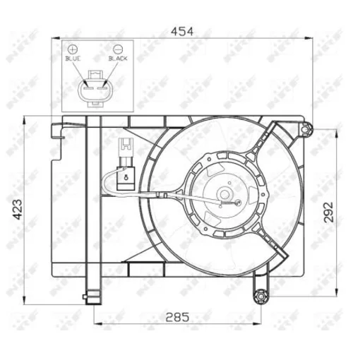 Ventilátor chladenia motora 47471 /NRF/ - obr. 2