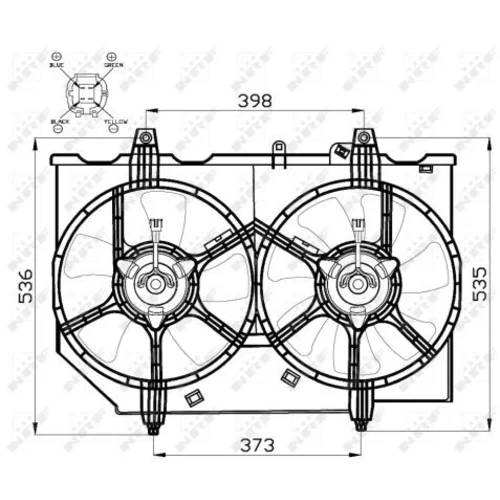 Ventilátor chladenia motora 47497 /NRF/ - obr. 2