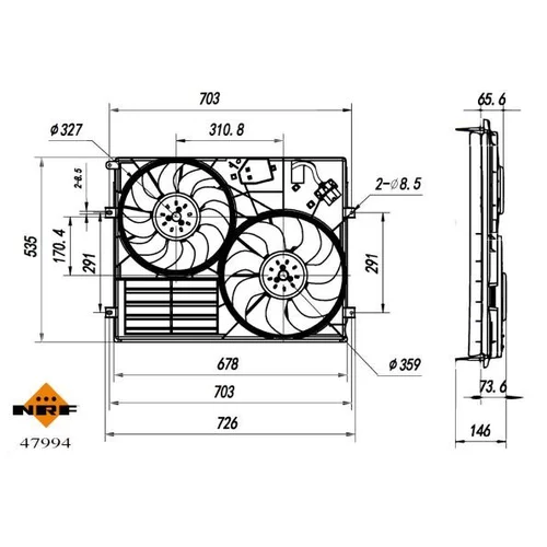 Ventilátor chladenia motora 47994 /NRF/ - obr. 5