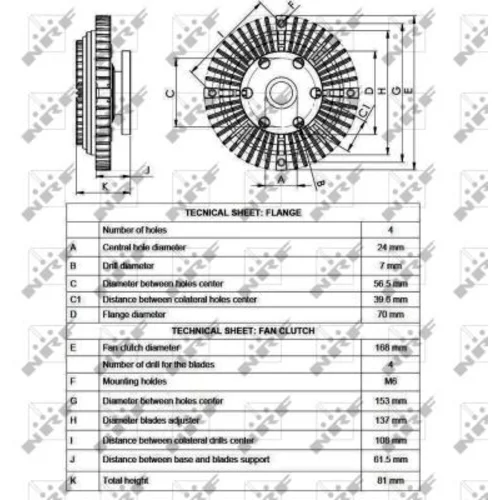 Spojka ventilátora chladenia 49550 /NRF/ - obr. 2