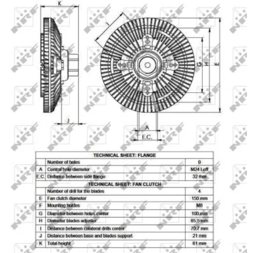 Spojka ventilátora chladenia 49552 /NRF/ - obr. 4