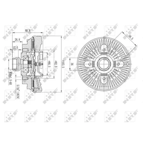 Spojka ventilátora chladenia 49610 /NRF/ - obr. 4