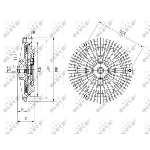 Spojka ventilátora chladenia 49617 /NRF/ - obr. 4