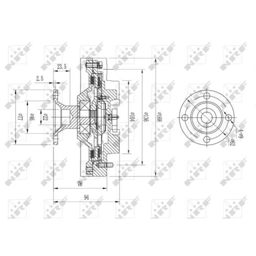 Spojka ventilátora chladenia 49626 /NRF/ - obr. 1
