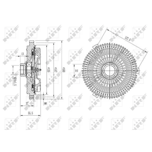 Spojka ventilátora chladenia 49631 /NRF/ - obr. 1