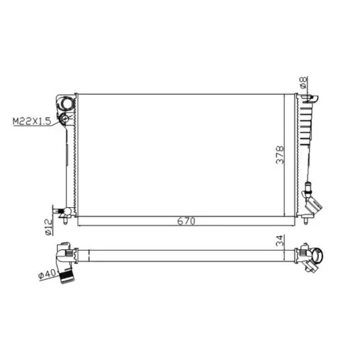 Chladič motora 509510A /NRF/ - obr. 5