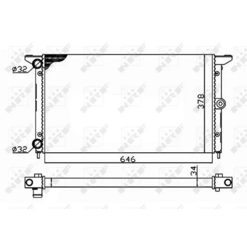 Chladič motora 509522 /NRF/ - obr. 3