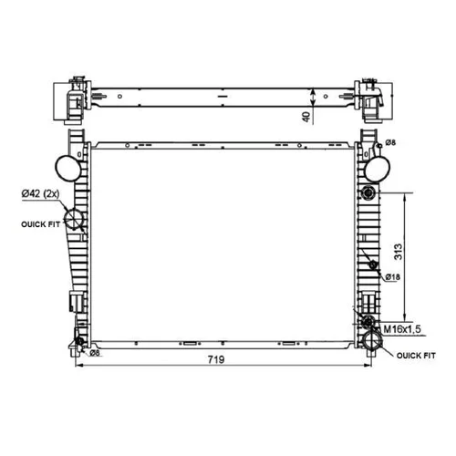Chladič motora 53103 /NRF/ - obr. 1