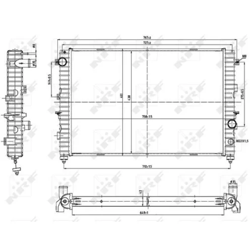 Chladič motora 53197 /NRF/ - obr. 4