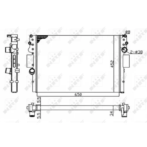 Chladič motora 53614A /NRF/ - obr. 3