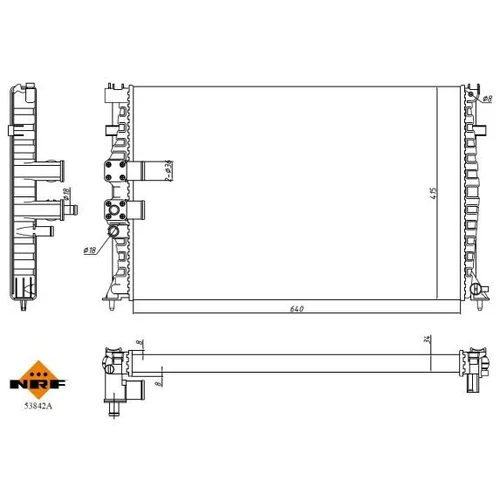 Chladič motora 53842A /NRF/ - obr. 4
