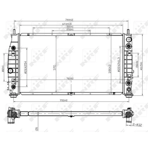 Chladič motora 53954 /NRF/ - obr. 5