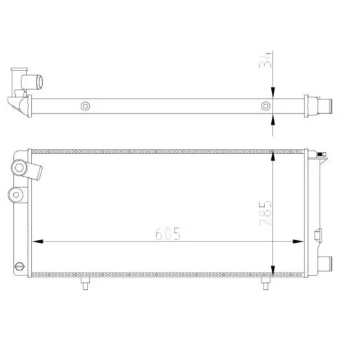 Chladič motora 54628A /NRF/ - obr. 4