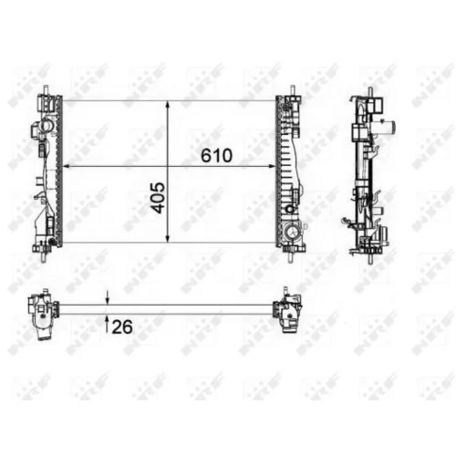 Chladič motora 58492 /NRF/ - obr. 4