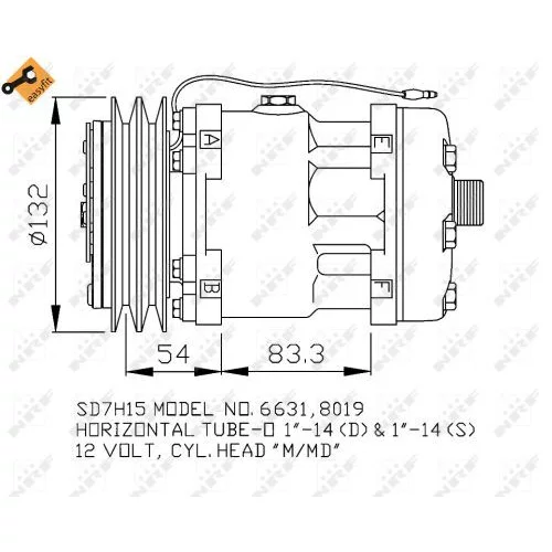 Kompresor klimatizácie 32138 /NRF/ - obr. 4
