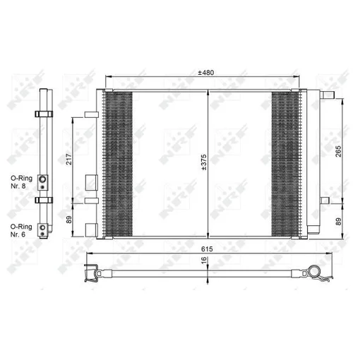 Kondenzátor klimatizácie 350095 /NRF/ - obr. 5