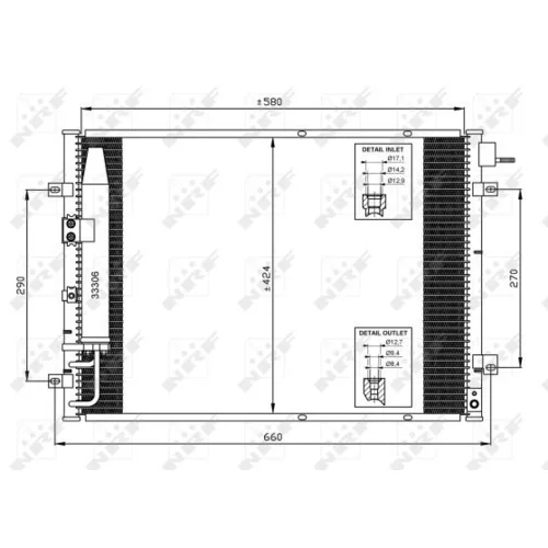 Kondenzátor klimatizácie 35515 /NRF/ - obr. 5