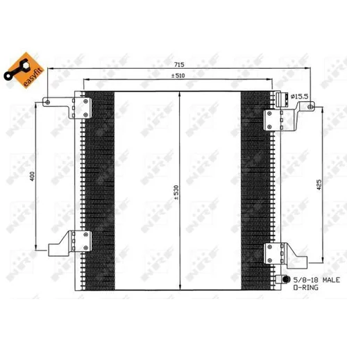 Kondenzátor klimatizácie 35579 /NRF/ - obr. 5