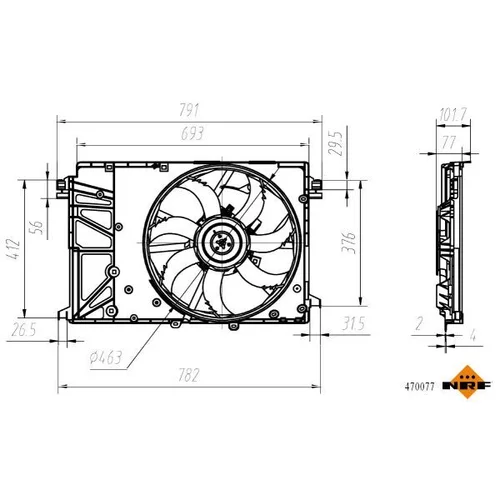 Ventilátor chladenia motora 470077 /NRF/ - obr. 4
