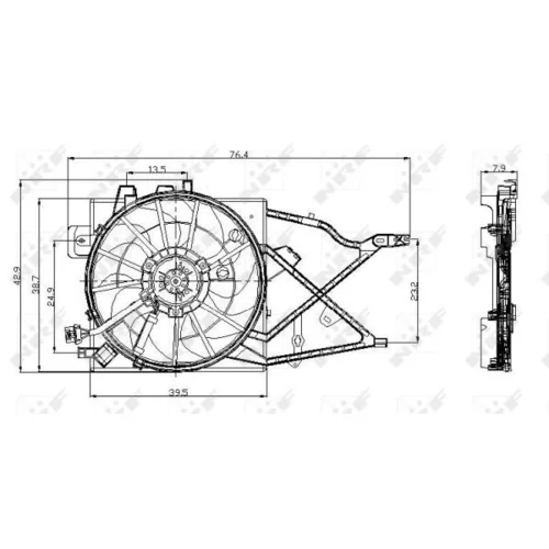 Ventilátor chladenia motora 47014 /NRF/ - obr. 1