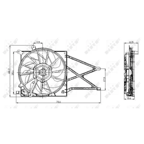 Ventilátor chladenia motora 47015 /NRF/ - obr. 1