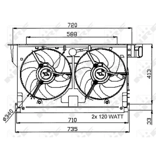 Ventilátor chladenia motora 47051 /NRF/ - obr. 3