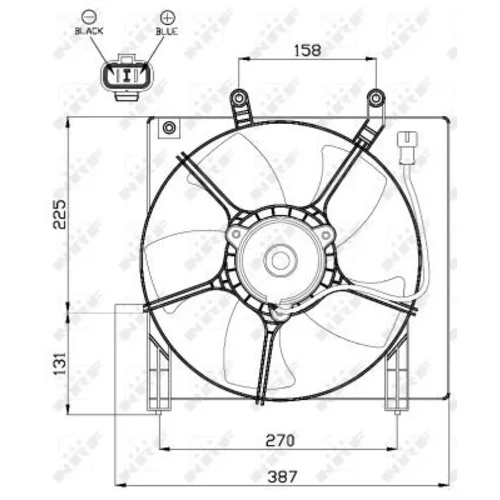 Ventilátor chladenia motora 47487 /NRF/ - obr. 2