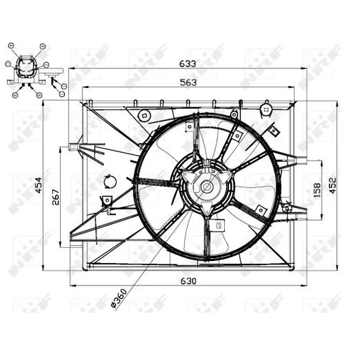 Ventilátor chladenia motora 47671 /NRF/ - obr. 2