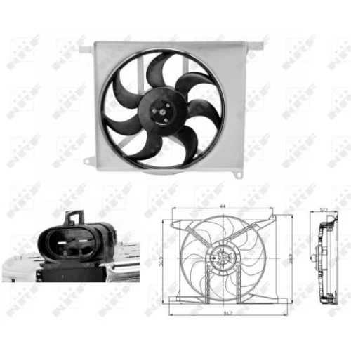 Ventilátor chladenia motora NRF 47686