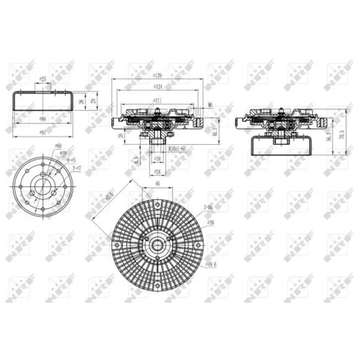Spojka ventilátora chladenia 49584 /NRF/ - obr. 4