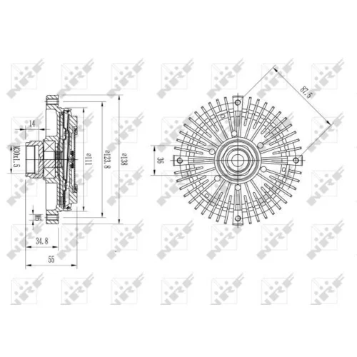 Spojka ventilátora chladenia 49595 /NRF/ - obr. 4