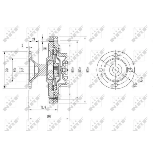 Spojka ventilátora chladenia 49612 /NRF/ - obr. 1