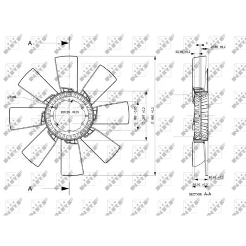 Koleso ventilátora chladenia motora 49863 /NRF/ - obr. 1