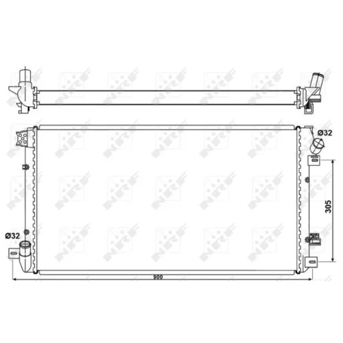 Chladič motora 53076 /NRF/ - obr. 4